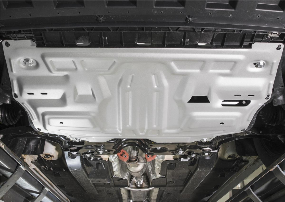 Защита картера и КПП AutoMax для Seat Ibiza IV (V - все) 2008-2015/Skoda Fabia II (V - 1.2; 1.4; 1.6) 2007-2014/Skoda Fabia RS II (V - 1.4 (180 л.с.)) 2010-2014/Skoda Rapid I (V - все) 2013-2020/Skoda Rapid II (V - 1.6) 2020-н.в./Skoda Roomster (V - все) 2006-2015/Volkswagen Polo IV рестайлинг хэтчбек (V - все) 2005-2009/Volkswagen Polo V хэтчбек (V - все) 2010-2015/Volkswagen Polo V седан (V - 1.4 (125 л.с.); 1.6 (85/90/105/110 л.с.)) 2010-2020/Volkswagen Polo VI лифтбек (V - 1.4 (125 л.с.); 1.6 (90/110 л.с.)) 2020-н.в., алюминий 2.5 мм, с крепежом, штампованная, AM333.5877.1