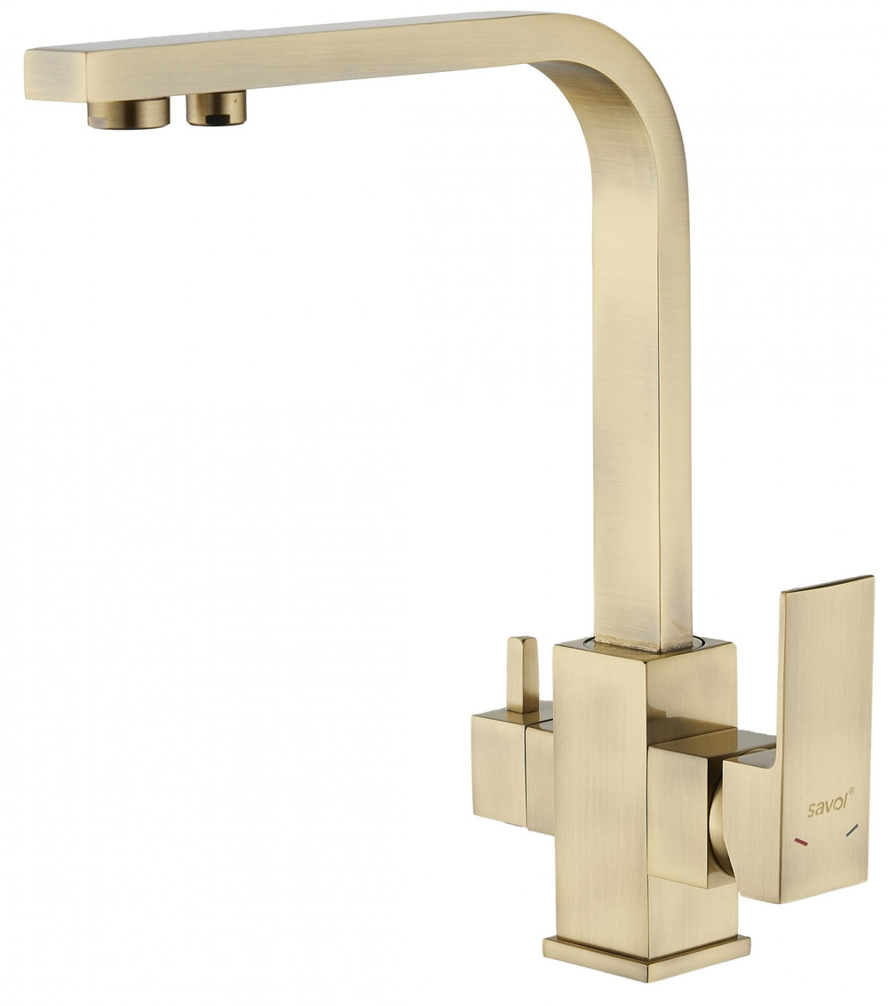 Смеситель для кухонной мойки под фильтр питьевой воды Savol S-L1807C