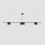 DK4063-BK Подвесной светильник ORBIT, IP20, 7xGU10 LED до 15 Вт, черный матовый, алюминий