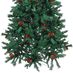 Ёлка «Финская» 240 см, ПВХ, шишки, ягоды (1883 веток)