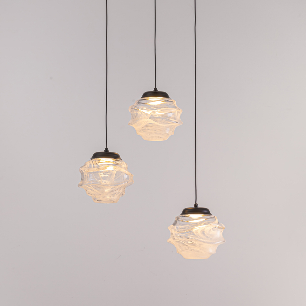 Подвесной светильник MD25030003-3A matt black/clear