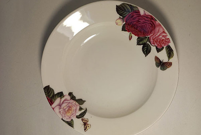 Тарелка Роза с бабочкой 18см 6829