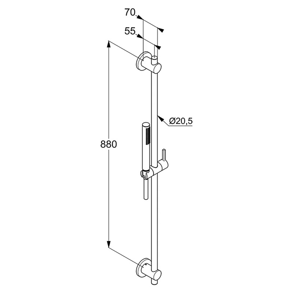 Душевой гарнитур Kludi Nova Fonte Черный (2084039-15)