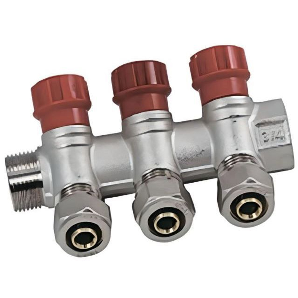 VR503 Коллектор с вент. и цангами 3/4"х16-3 вых. VIEIR