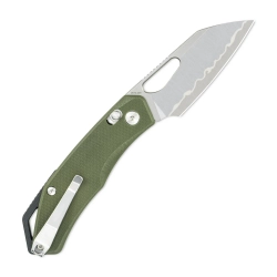 Нож складной SRM 261M-GP2 Cub Beadblast (140Cr Laminated, Green G10)