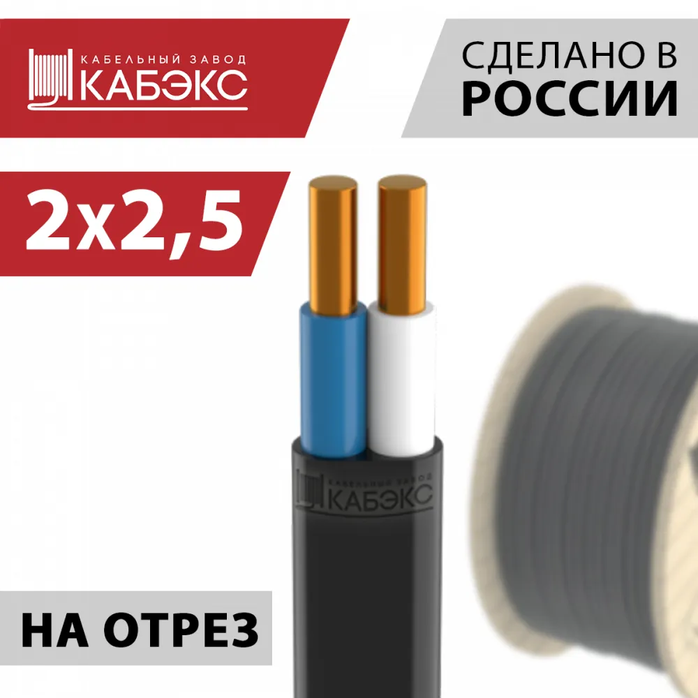 Кабель силовой ВВГ-Пнг(А)-LS 2х2,5ок(N)-0,66 (ГОСТ 31996-2012) Кабэкс