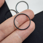 Колечки, сталь, чёрная премиум фурнитура, 20мм