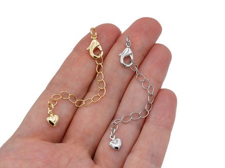 Карабин 10х5мм, с удлинителем (сердце)