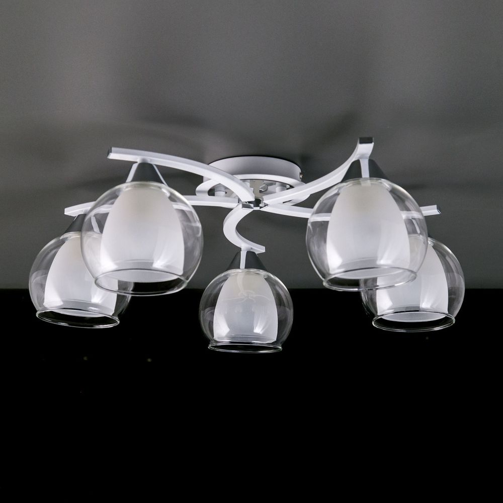 Citilux Кристи CL152150 Люстра потолочная Белая Хром