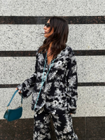 Костюм в пижамном стиле черный