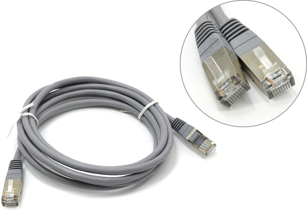 Кабель Patch Cord FTP кат.5e 2м, серый