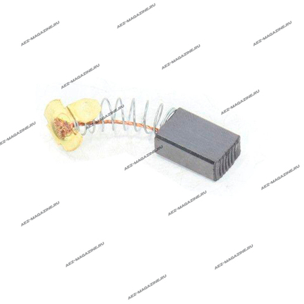 Электроугольная щетка 6х10х15 Пружина, пятак-уши (для Интерскол УШМ-150)