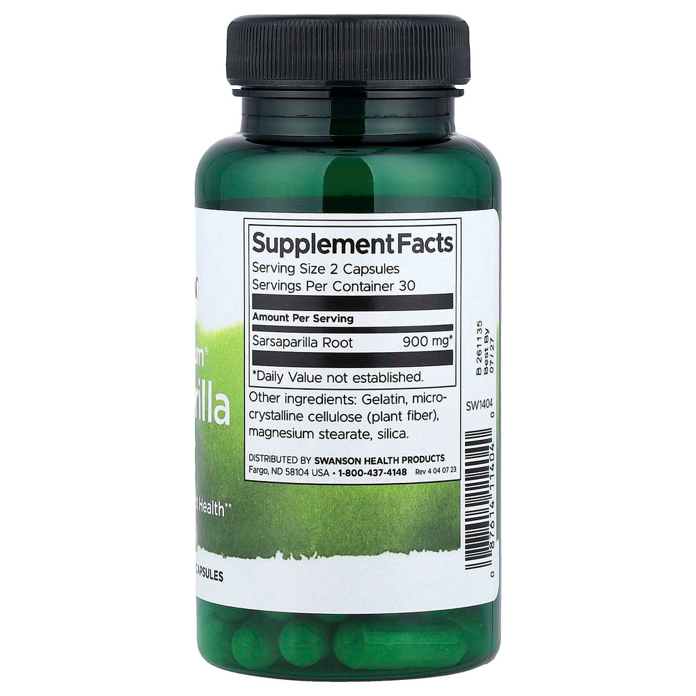 Swanson, Full Spectrum®, корень сарсапарели, 450 мг, 60 капсул