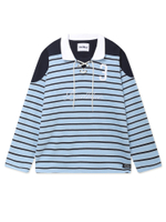 Женская Рубашка Stripe Polo Hockey Jersey Blue