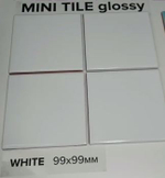 Плитка настенная Mini Tile White glossy 99x99х7 мм