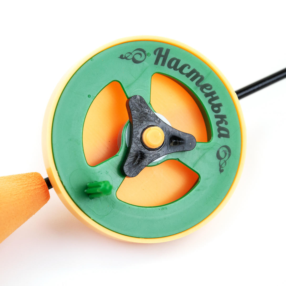 Удочка зимняя "Настенька", капелька (Р-оранжевый, К-зеленый, О-оранжевый), 2шт/уп