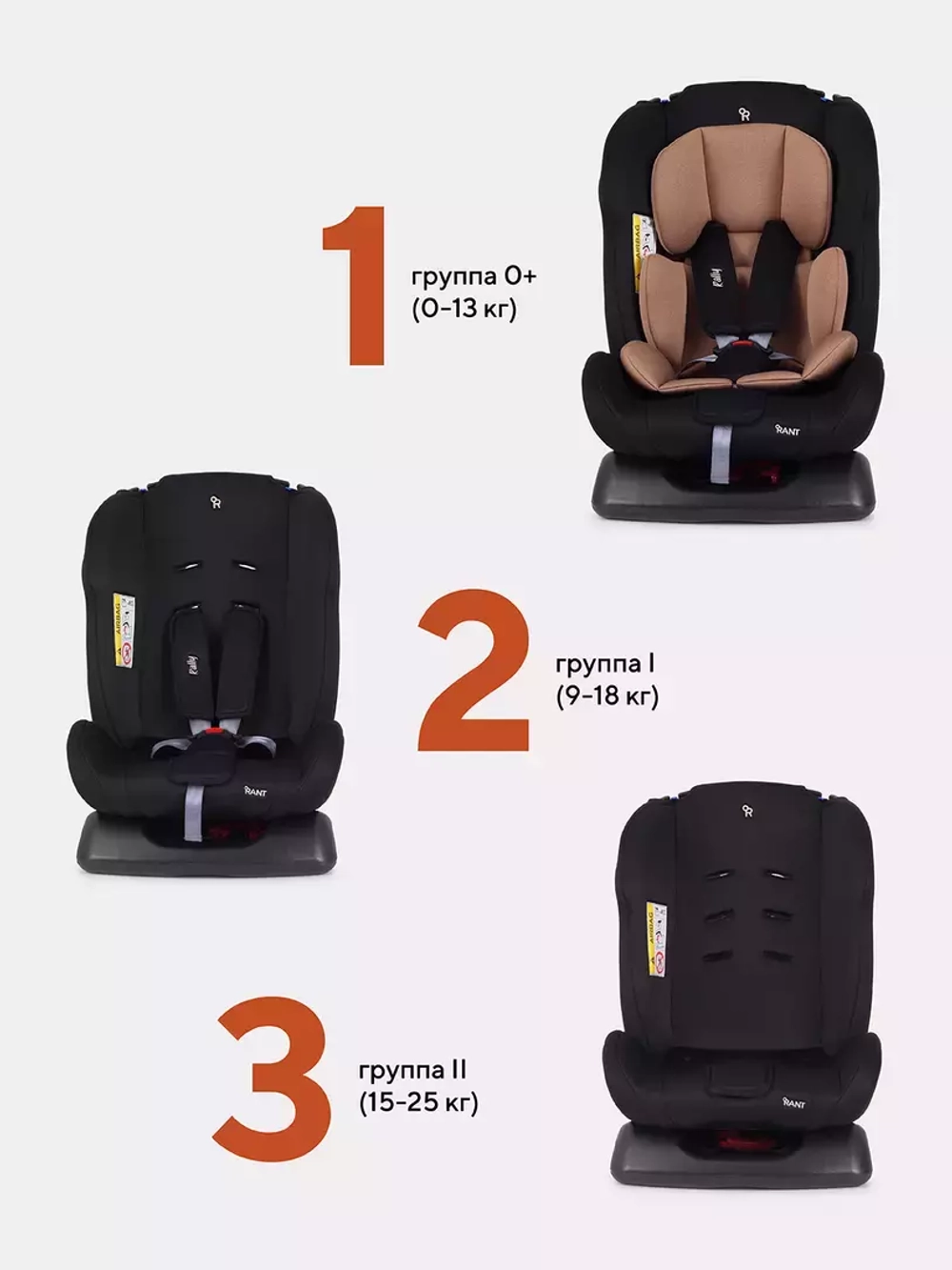Автокресло ZY19 "Rally" RANT basic (Beige) группа 0+-1-2 (0-25 кг)