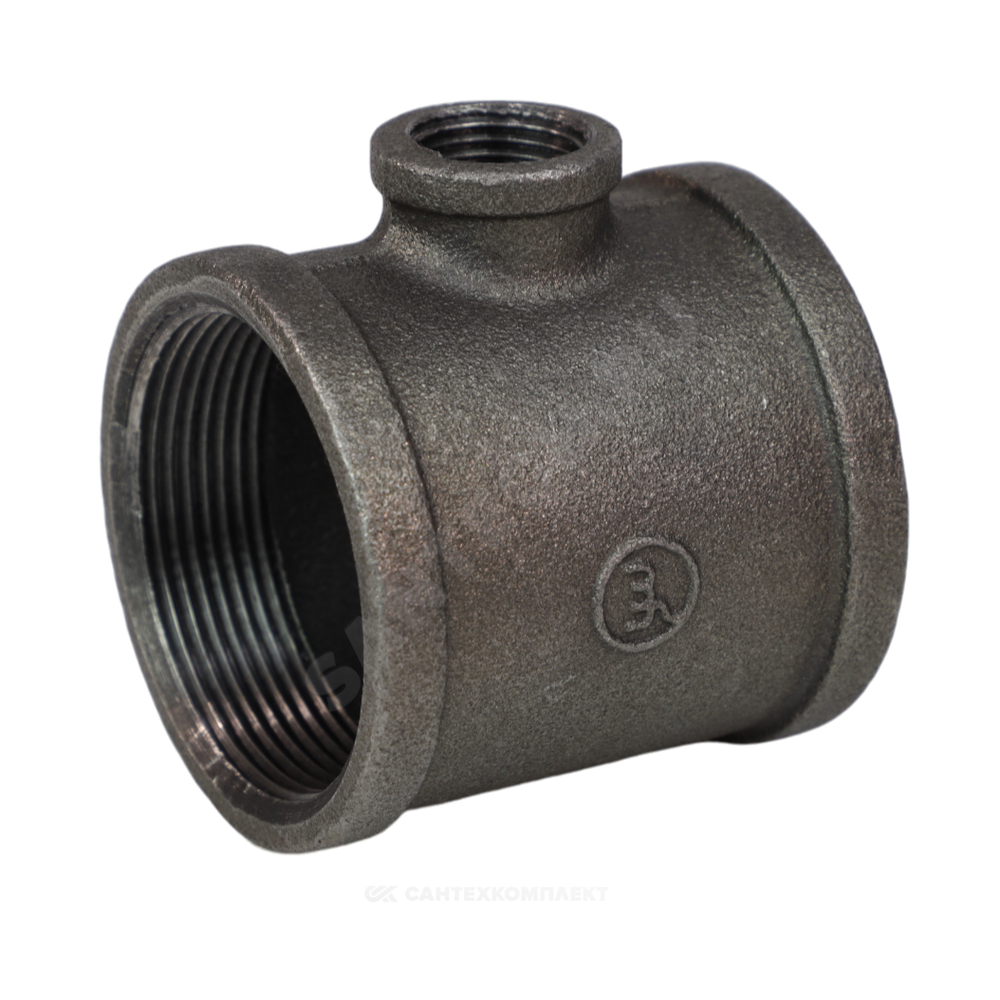 Тройник переходной чугун Ду 20х15 (3/4"х1/2") ВР/ВР Fittex PLUS