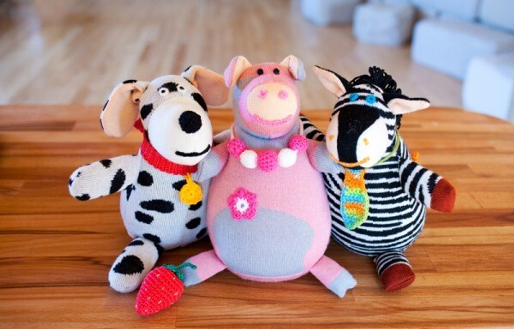 Вязаная кукла Зебра Жорик, Фрея