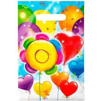 Пакет с прорубной ручкой ПВД 20х30 (30 мкм) "Семицветик" (100/2000 шт.) Интерпак