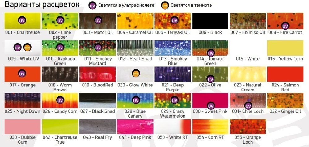 Мягкая приманка LureMax YOBBO 4" / 10см, LSY4-009 White UV (10 шт.)