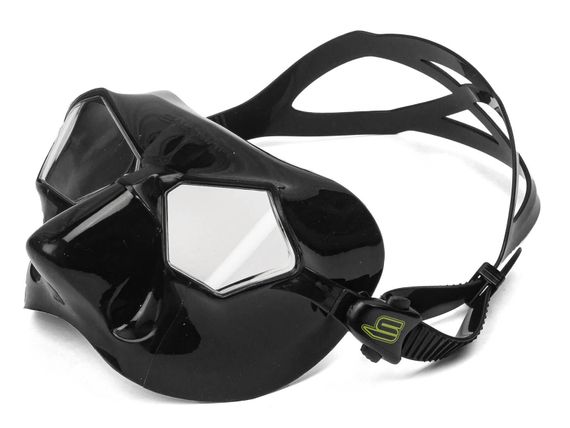 Маска Salvimar Incredibile черный силикон/прозрачные линзы