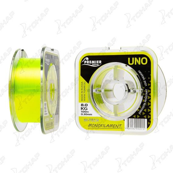 Леска UNO 0,30mm/100m F.Yellow Nylon PREMIER fishing (PR-U-Y-030-100)