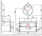 Тумба с раковиной Jorno Wood 100 см wood.01.100/P/W белая