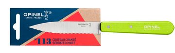 Нож столовый Opinel №113, деревянная рукоять, блистер, нержавеющая сталь, зеленый 001920