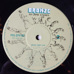 Винтажная виниловая пластинка LP Uriah Heep Live (Japan 1973) (Obi) Love Machine