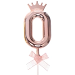 Топпер Цифра Королевский вечер «0» 22 см , микс