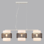 8002/3A MODERNI LN25 000 белый, черный металл/металл, текстиль Подвес Е27 3*60W 220V ANIMAISA