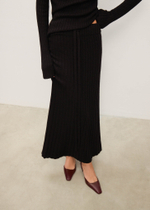 Юбка KIRA с разрезом, чёрный