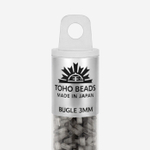 Японский бисер TOHO Bugle (стеклярус) 3mm (№1454), сатиновый непрозрачный