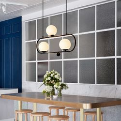 Подвесной реечный светильник HOOP L90 Bronze