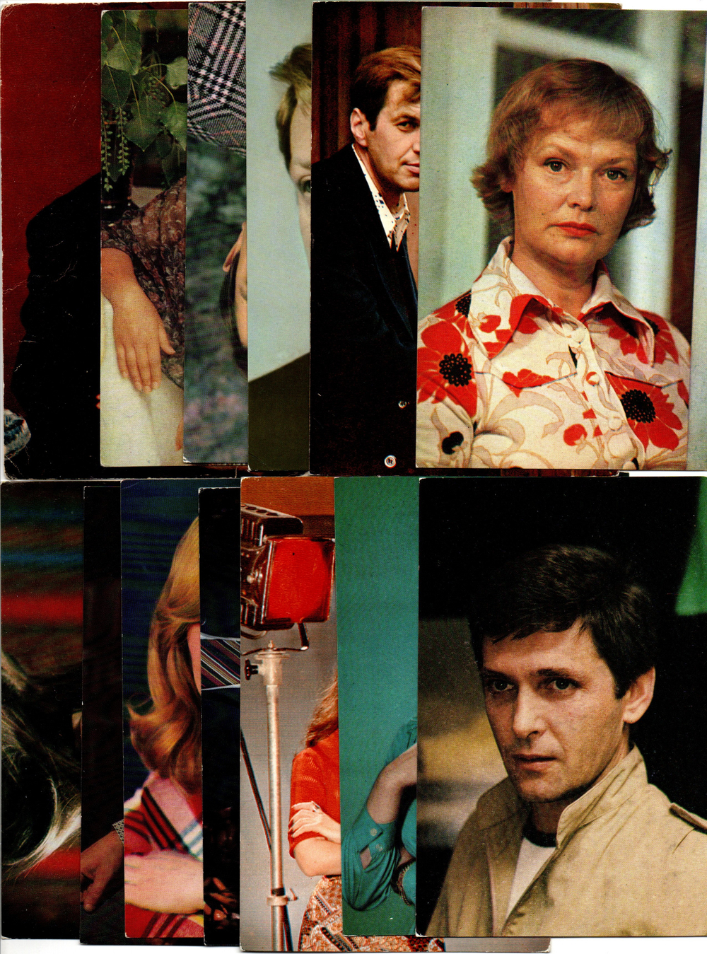 №70 Открытки Артисты и актёры СССР 1970–1980-е г. 25 штук. Цветные, чистые, без повторов