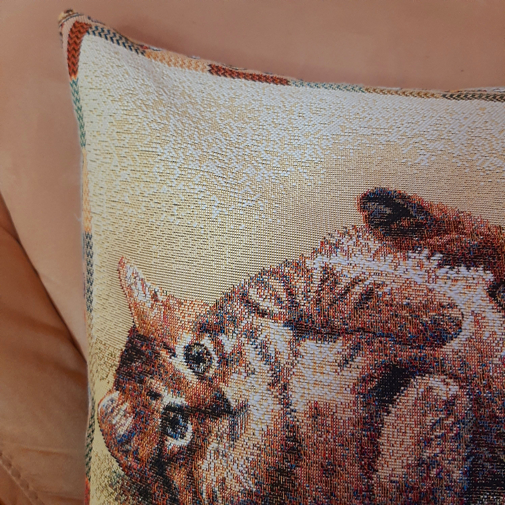 Декоративный гобеленовый чехол для интерьерной подушки Веселые котята 47*47