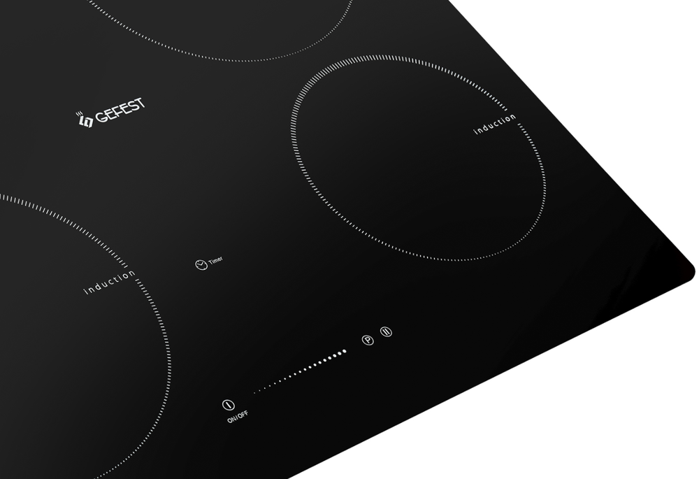 Поверхность варочная  Гефест СН 4232 К1 (стеклокерамика черная, 59*52)