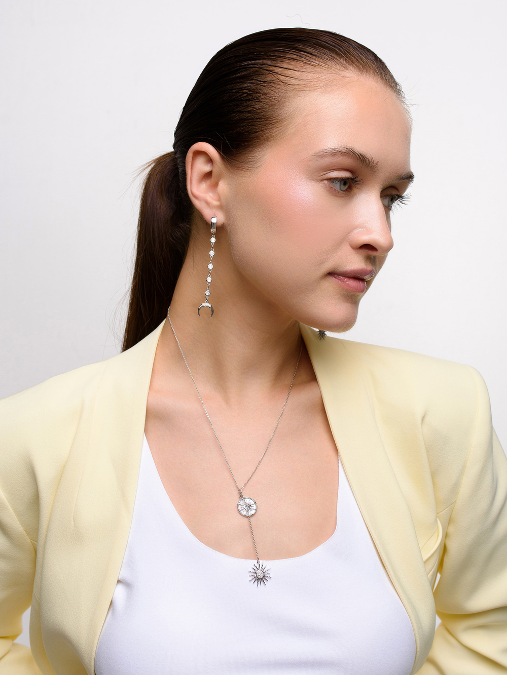 Сотуар "Crystal Sun White" с перламутром Silver"