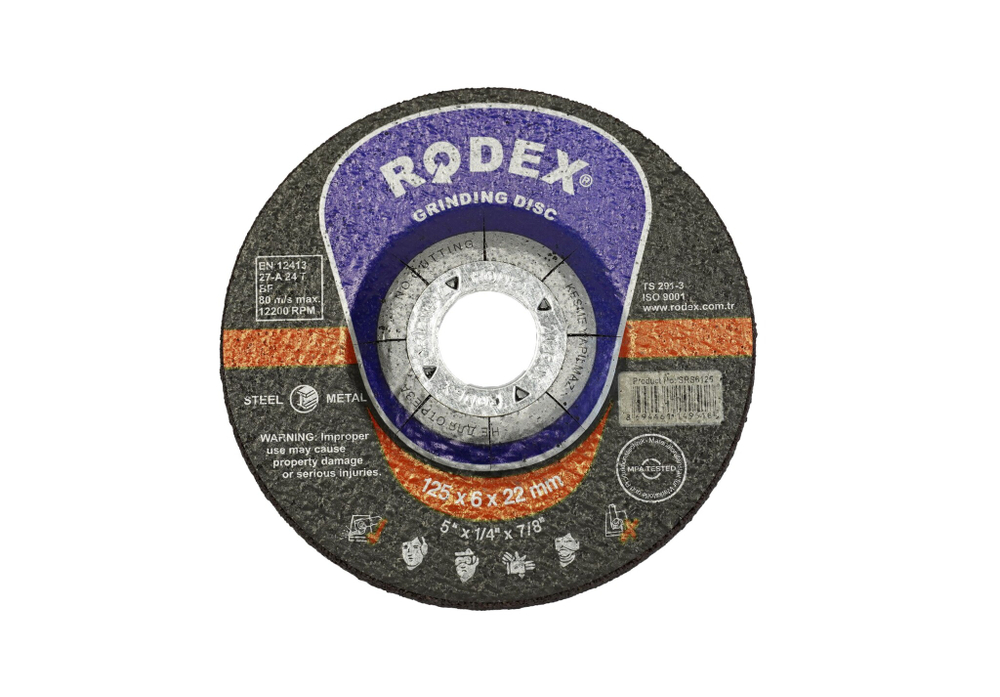 КРУГ ШЛИФОВАЛЬНЫЙ RODEX 125*6*22ММ