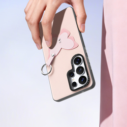 Чехол розового цвета для Samsung Galaxy S26 Ultra, серия Luvy Series Case (со съемным ремешком) от Dux Ducis