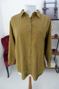 Рубашка Zara однотонная с хлопком 52 размер