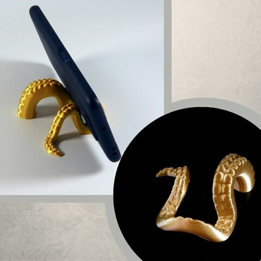 Держатель телефона в виде щупальца осьминога, золотая