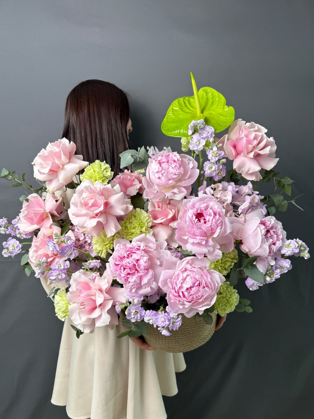 Объёмная жгутовая корзина «Пиономания»