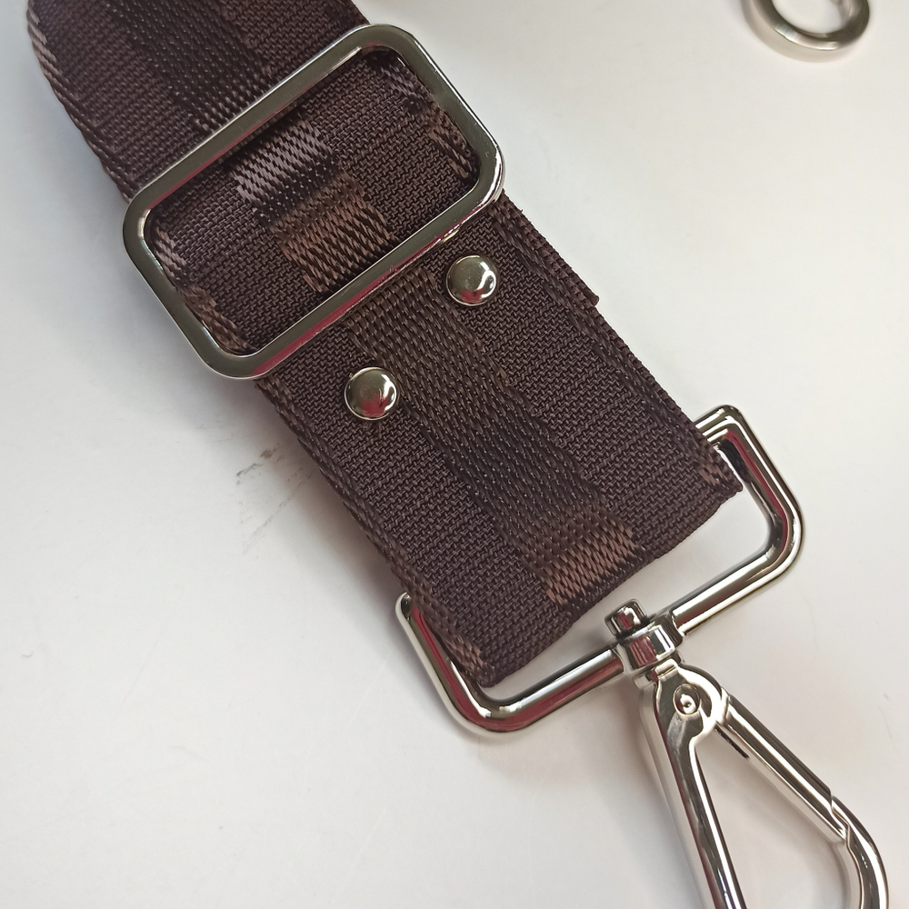 Гитарный ремень однотонный 4см Шоколад