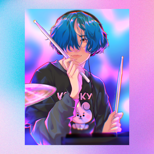 Арт принт / annaermizina.art / BTS / Чонгук #2