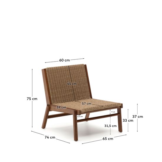 Кресло Itani из массива акации и искусственного ротанга La Forma Испания 
