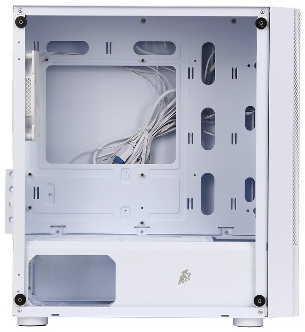 КОРПУС 1STPLAYER FIREBASE X4-M-F7, MINI TOWER, M-ATX, WHITE, 2X3.5"/2X2.5", 2XUSB2.0, USB3.0