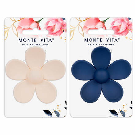 Краб для волос 7,5 см, soft-touch, АССОРТИ, MONTE VITA, 457013