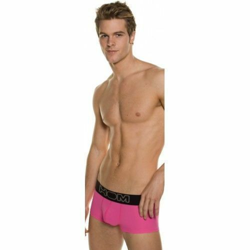 Мужские трусы хипсы розовые с черной резинкой HOM Night Therapy Trunk Pink